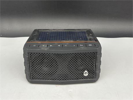 ECOXGEAR SOLAR POWERED SPEAKER 6”x5”x3”