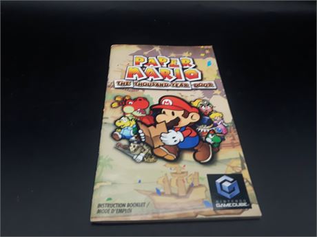 PAPER MARIO INSTRUCTION MANUAL - VERY GOOD CONDITION