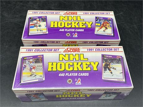 2 SEALED 1991 SCORE NHL CARD PACKS