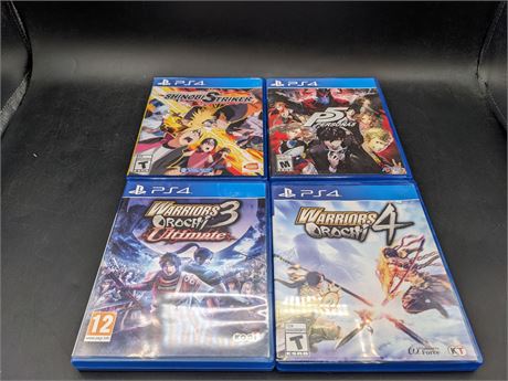 COLLECTION OF PS4 GAMES - VERY GOOD CONDITION