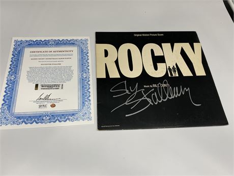 ROCKY SOUNDTRACK ALBUM SIGNED BY SYLVESTER STALLONE (COA)