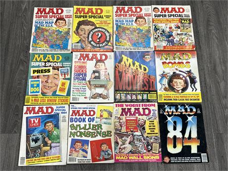 (12) 1980s MAD MAGAZINES SUPER SPECIALS