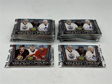 20 UNOPENED 2007/08 UD ICE HEROES NHL CARD PACKS