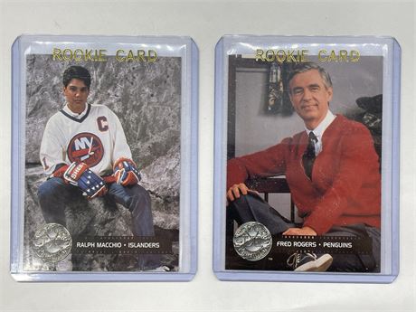 “KARATE KID” (RALPH MACCHIO) ROOKIE CARD & MR. ROGER (FRED ROGERS) ROOKIE CARD