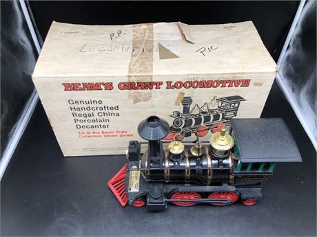 VINTAGE TRAIN DECANTER WITH BOX