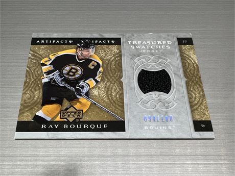 2007/08 UD ARTIFACTS RAY BOURQUE JERSEY CARD #94/100