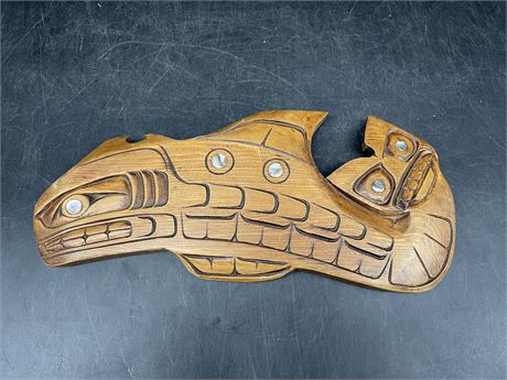 HAND CARVED/SIGNED INDIGENOUS ART PIECE 18” LONG