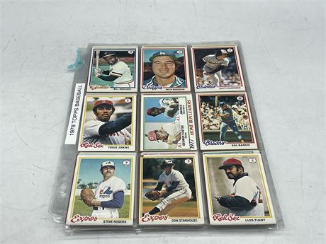 1978 TOPPS BASEBALL CARDS IN SHEETS