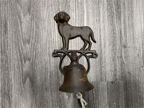 CAST IRON DOG BELL (9.5” tall)