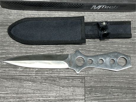 NEW MTECH THROWING KNIFE W/ SHEATH - 9”