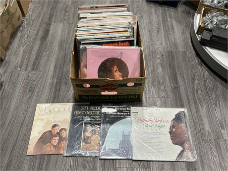 LARGE BOX OF RECORDS - CONDITION VARIES