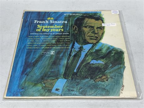 FRANK SINATRA - SEPTEMBER OF MY YEARS ORIGINAL 1965 - EXCELLENT (E)