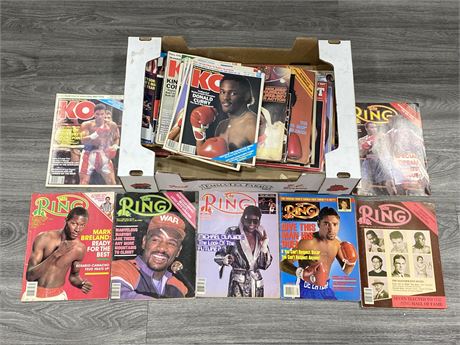 BOX OF 1980S BOXING MAGAZINES