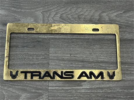 VINTAGE SOLID BRASS TRANS AM PLATE COVER