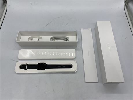 APPLE WATCH SPORT - WORKING - IN BOX W/ CHARGER & ADDITIONAL STRAP