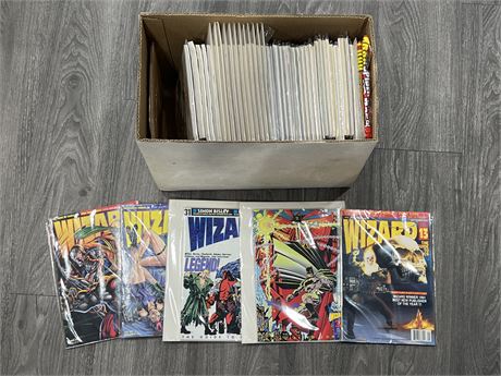 SHORTBOX OF WIZARD COMIC MAGS