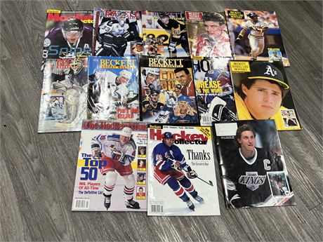 LOT OF BECKETT MAGS INCLUDING GRETZKY #1 & RETIREMENT MAGS