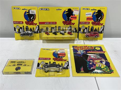 ORIGINAL DICK TRACEY CARS IN PACKAGE ETC.