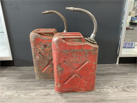 PAIR OF VINTAGE GAS CANS