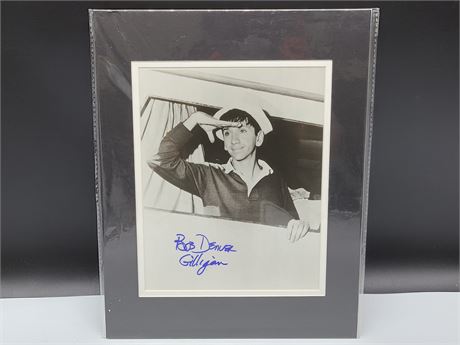 BOB DENVER (Gilligan) SIGNED PHOTOGRAPH, MATTED 11X14 WITH COA