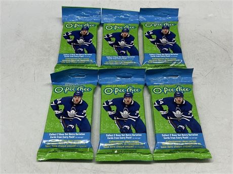 6 SEALED OPC 2021/22 NHL PACKS 28 CARDS PER PACK