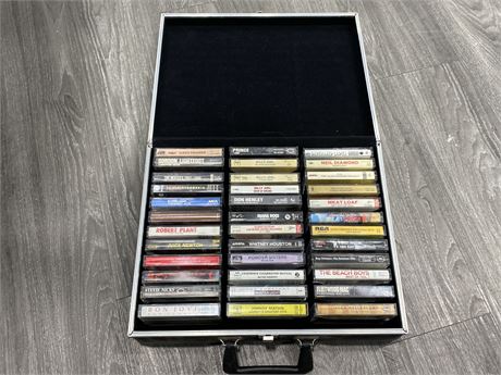 36 GOOD CONDITION CASSETTES IN CARRYING CASE