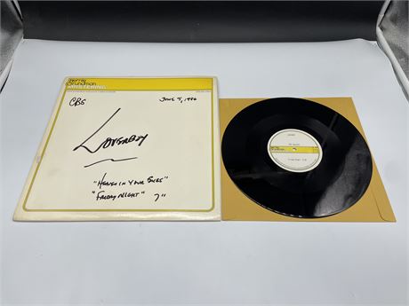 RARE 1986 LOVERBOY MASTER RECORDING PROMO 45 - EXCELLENT (E)