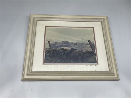 VINTAGE FRAMED PRINT SIGNED KEITH G. ANDERSON (13x17”)