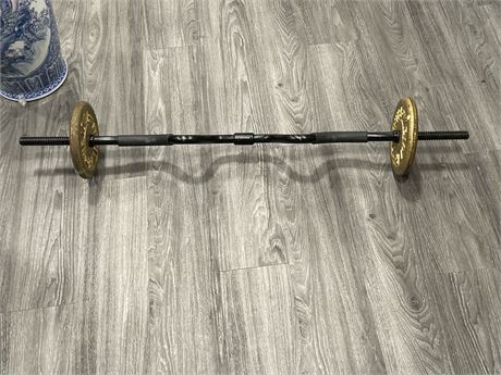 EZ CURL BAR WITH 5LBS WEIGHTS