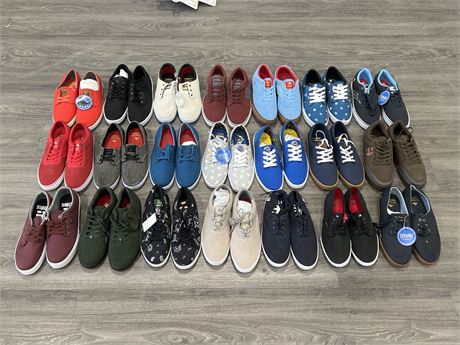 21 BRAND NEW PAIRS OF ETNIES / EMERICA SHOES (APPROX SIZE 6-8)