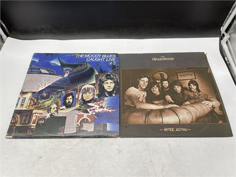 2 MISC RECORDS - THE MOODY BLUES & THE GRASS ROOTS - BOTH VG+