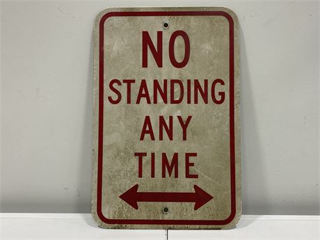 METAL TRAFFIC SIGN “NO STANDING”