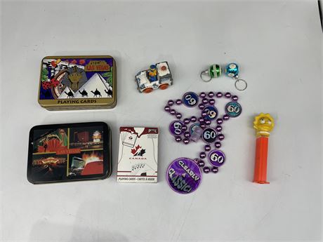 LOT OF TOYS/CARDS