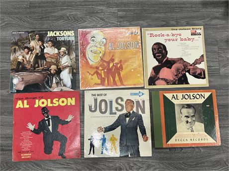 JACKSON 5 RECORD & AL JOLSON RECORDS - CONDITION VARIES