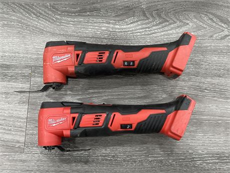 2 MILWAUKEE M18 MULTI TOOLS - TESTED WORKING - NO BATTERY INCLUDED