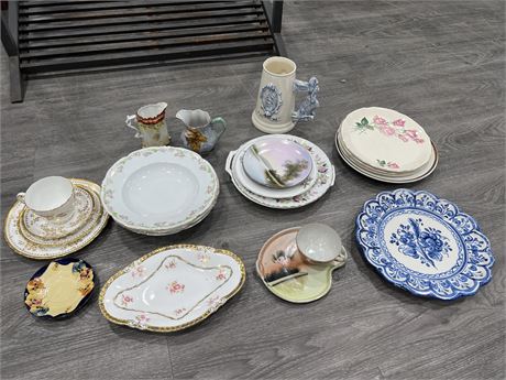 LOT OF ASSORTED CHINA / SOME STONEWARE