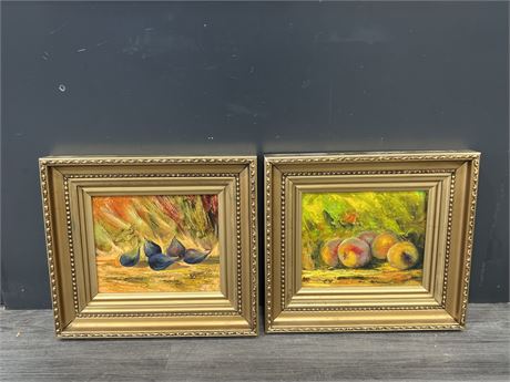 2 SIGNED ORIGINAL PAINTINGS IN FRAMES - 17”x16”