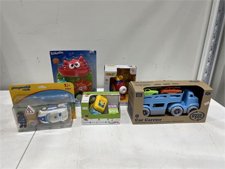 LOT OF NEW IN BOX TOYS - GREEN TOYS, PLAYMOBIL, ETC