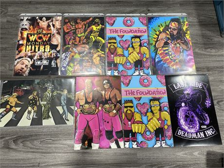 8 WRESTLING POSTERS (17”x11”)