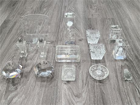 14 PIECES OF CRYSTAL