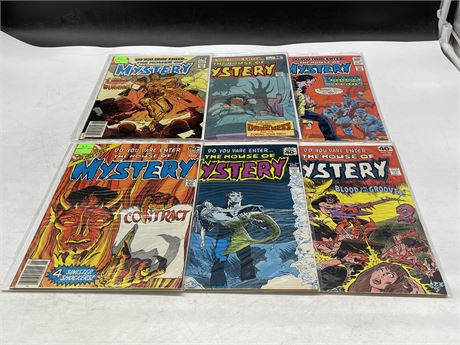 6 THE HOUSE OF MYSTERY COMICS