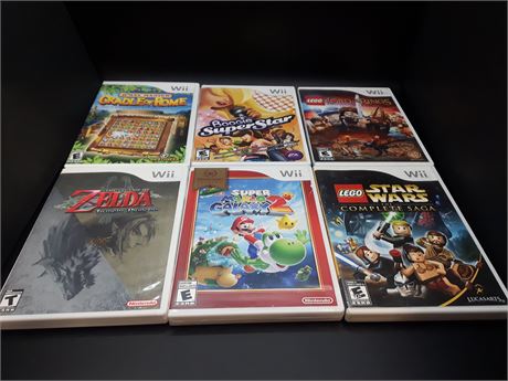 NINTENDO WII COLLECTION OF GAMES - VERY GOOD CONDITION
