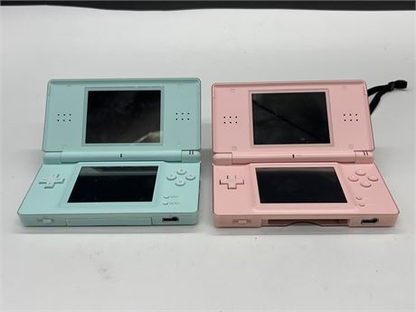 2 NINTENDO DS LITE - NO CHARGERS / UNTESTED