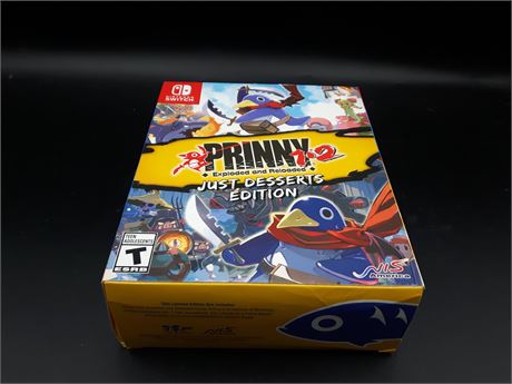 PRINNY 1 & 2 JUST DESSERTS EDITION - VERY GOOD CONDITION - SWITCH