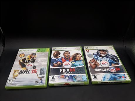 SEALED - XBOX 360 SPORTS GAMES