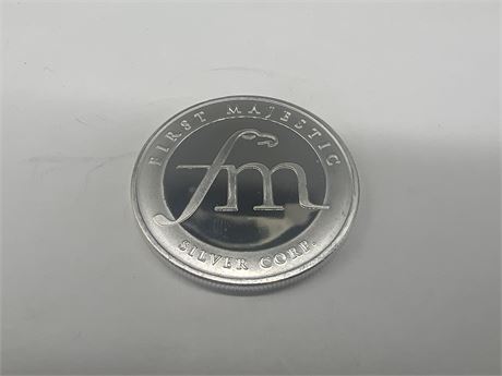 1 OZ 999 FINE SILVER FIRST MAJESTIC COIN