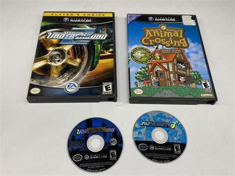 4 GAMECUBE GAMES (Lightly scratched) - 2 WITH BOX / INSTRUCTIONS