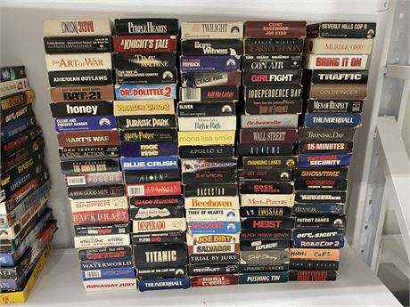 100 MISC VHS MOVIES