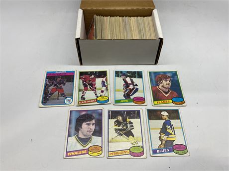 BOX OF MISC 1980s NHL CARDS