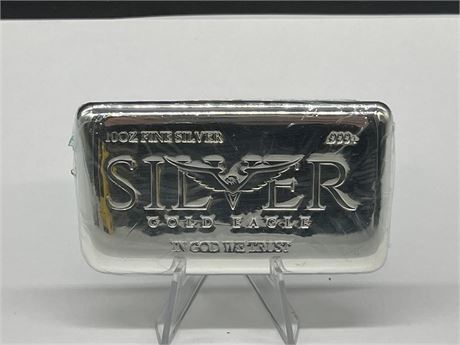 10 OZ PURE SILVER 999 BAR